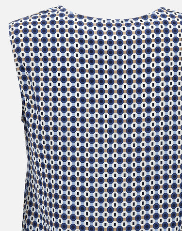 KANGRA Top  in viscosa BLUE Donna 
