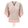 KANGRA Blusa incrociata con micro stampa Pink Donna 