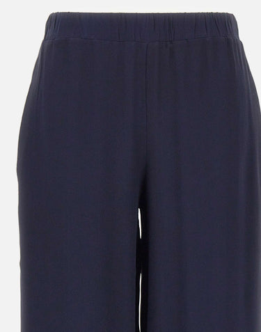 KANGRA Pantaloni palazzo in seta BLUE Donna 