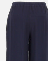 KANGRA Pantaloni palazzo in seta BLUE Donna 