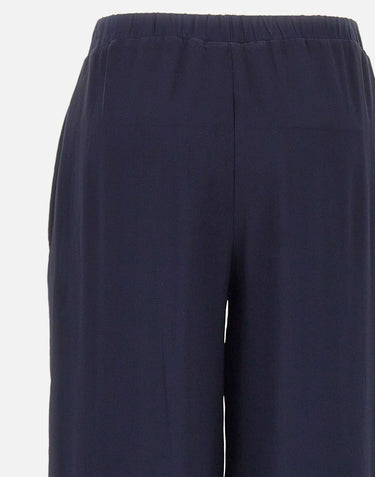 KANGRA Pantaloni palazzo in seta BLUE Donna 