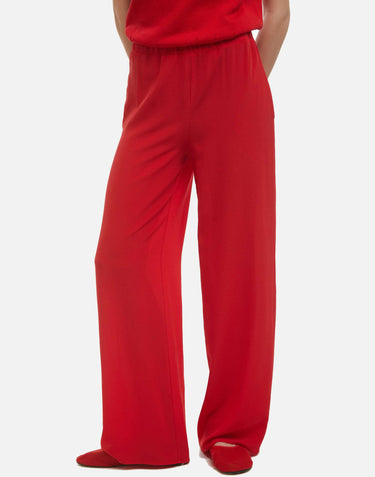 KANGRA Pantaloni palazzo in seta RED Donna 
