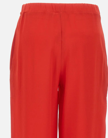 KANGRA Pantaloni palazzo in seta RED Donna 