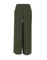 KANGRA Pantaloni palazzo in seta GREEN Donna 