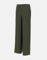 KANGRA Pantaloni palazzo in seta GREEN Donna 