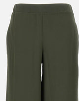 KANGRA Pantaloni palazzo in seta GREEN Donna 