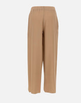 KANGRA Pantaloni palazzo in seta BROWN Donna 