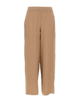 KANGRA Pantaloni palazzo in seta BROWN Donna 