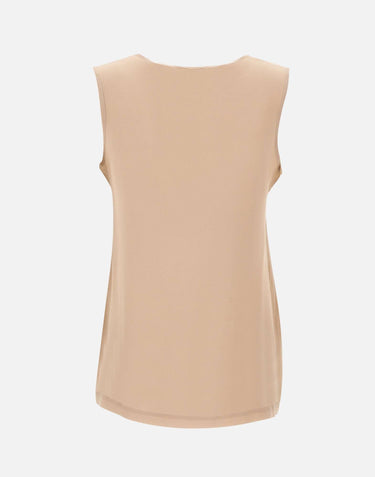 KANGRA Top in crêpe di seta BEIGE Donna 
