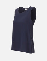 KANGRA Top in crêpe di seta BLUE Donna 