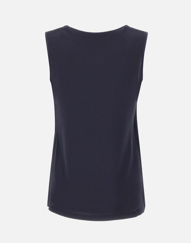 KANGRA Top in crêpe di seta BLUE Donna 