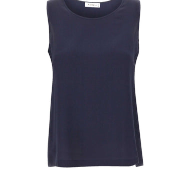KANGRA Top in crêpe di seta BLUE Donna 