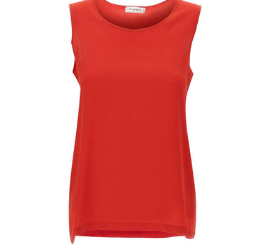 KANGRA Top in crêpe di seta RED Donna 