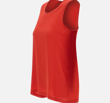 KANGRA Top in crêpe di seta RED Donna 