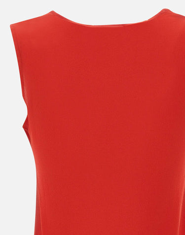 KANGRA Top in crêpe di seta RED Donna 