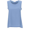 KANGRA Top in crêpe di seta Light Blue Donna 