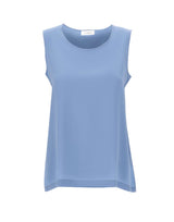 KANGRA Top in crêpe di seta Light Blue Donna 