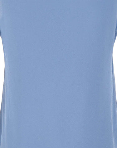 KANGRA Top in crêpe di seta Light Blue Donna 