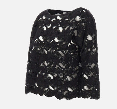 KANGRA Maglia con lavorazione Cornely BLACK Donna 