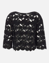KANGRA Maglia con lavorazione Cornely BLACK Donna 
