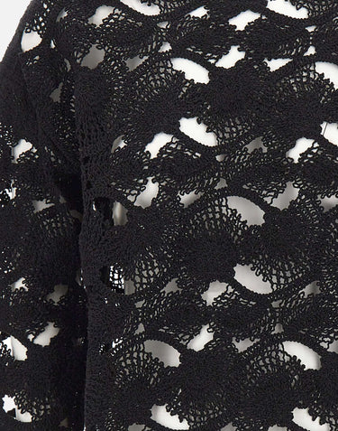 KANGRA Maglia con lavorazione Cornely BLACK Donna 