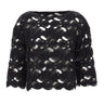 KANGRA Maglia con lavorazione Cornely BLACK Donna 