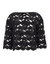 KANGRA Maglia con lavorazione Cornely BLACK Donna 