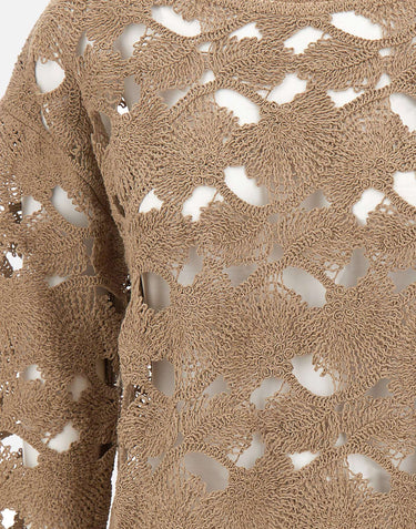 KANGRA Maglia con lavorazione Cornely BEIGE Donna 