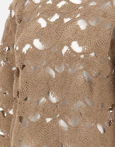 KANGRA Maglia con lavorazione Cornely BEIGE Donna 