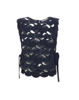 KANGRA Top con lavorazione Cornely BLUE Donna 