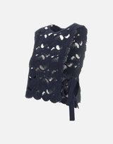 KANGRA Top con lavorazione Cornely BLUE Donna 