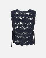 KANGRA Top con lavorazione Cornely BLUE Donna 