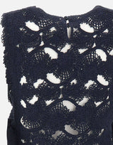 KANGRA Top con lavorazione Cornely BLUE Donna 
