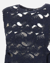 KANGRA Top con lavorazione Cornely BLUE Donna 