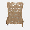 KANGRA Top con lavorazione Cornely BEIGE Donna 