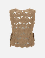 KANGRA Top con lavorazione Cornely BEIGE Donna 