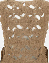 KANGRA Top con lavorazione Cornely BEIGE Donna 