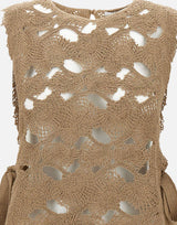 KANGRA Top con lavorazione Cornely BEIGE Donna 
