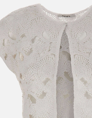 KANGRA Spolverino con lavorazione Cornely WHITE Donna 