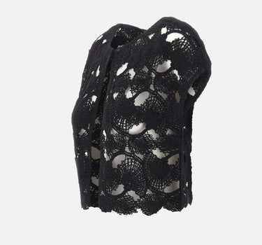 KANGRA Spolverino con lavorazione Cornely BLACK Donna 