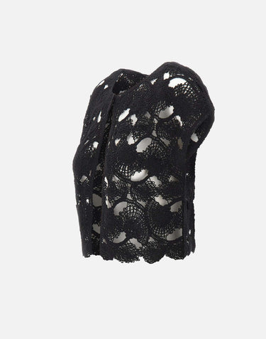 KANGRA Spolverino con lavorazione Cornely BLACK Donna 