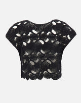 KANGRA Spolverino con lavorazione Cornely BLACK Donna 
