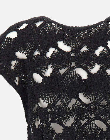KANGRA Spolverino con lavorazione Cornely BLACK Donna 