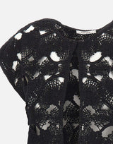 KANGRA Spolverino con lavorazione Cornely BLACK Donna 