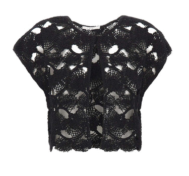 KANGRA Spolverino con lavorazione Cornely BLACK Donna 