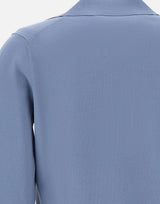 KANGRA Polo rasata con fondo asimmetrico Light Blue Donna 