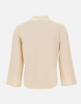 KANGRA Polo rasata con fondo asimmetrico WHITE Donna 
