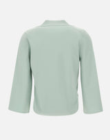 KANGRA Polo rasata con fondo asimmetrico GREEN Donna 