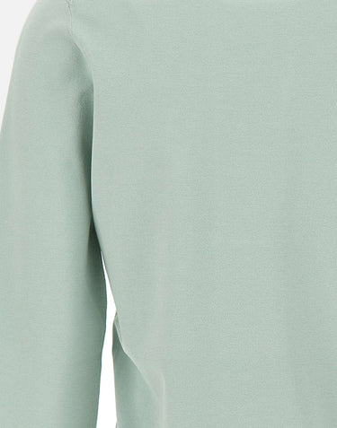 KANGRA Polo rasata con fondo asimmetrico GREEN Donna 