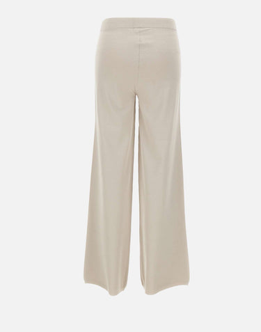 KANGRA Pantaloni palazzo in maglia rasata GREY Donna 